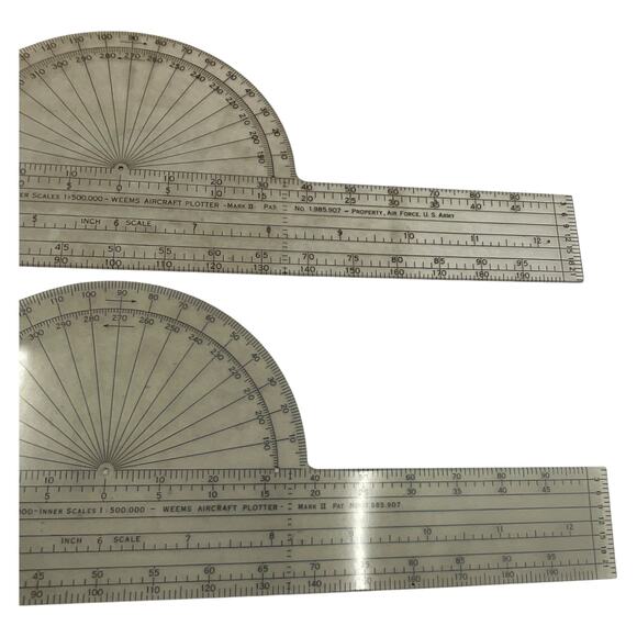 Vintage Weems Aircraft Plotter Mark II 1952 Navigation Tool with Case - Picture 6 of 8